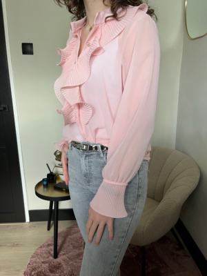Blouse met ruches - roze
