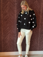 Leren off white broek