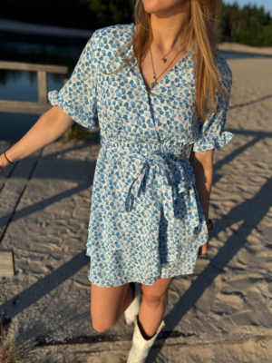 blauw wit jurkje