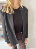 Glitter blazer black