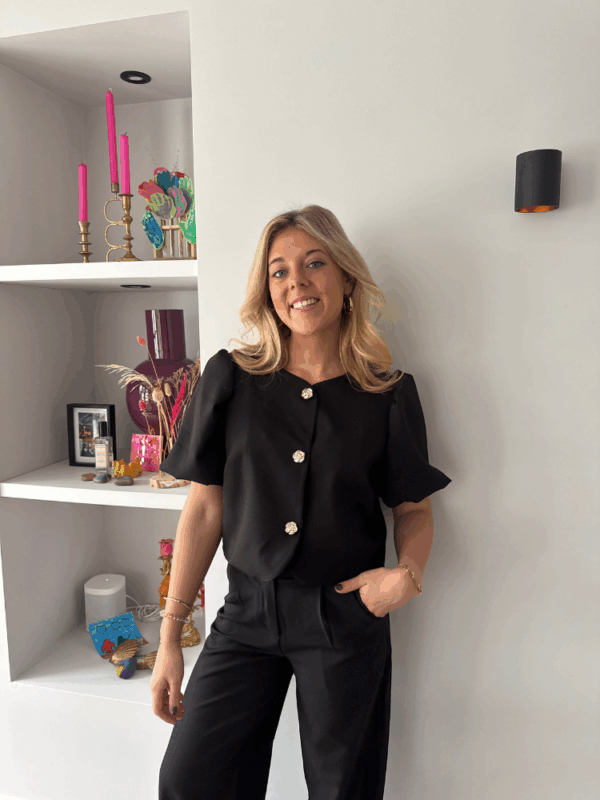 Wide leg pantalon zwart