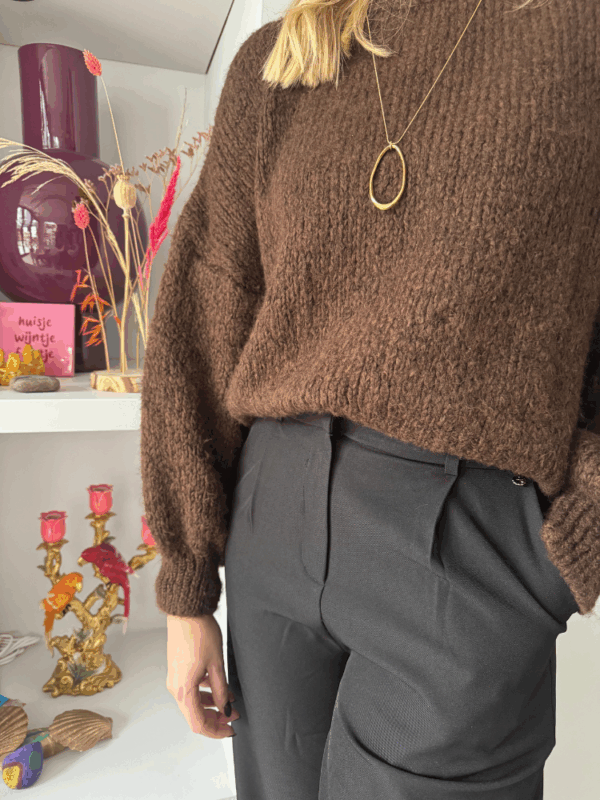 Wide leg pantalon zwart